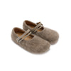 SWAYING Fall/Winter 2025 Collection: Cashmere-trimmed leather flat shoes SW-SW25AW4P06C2S36-TUO (Camel)